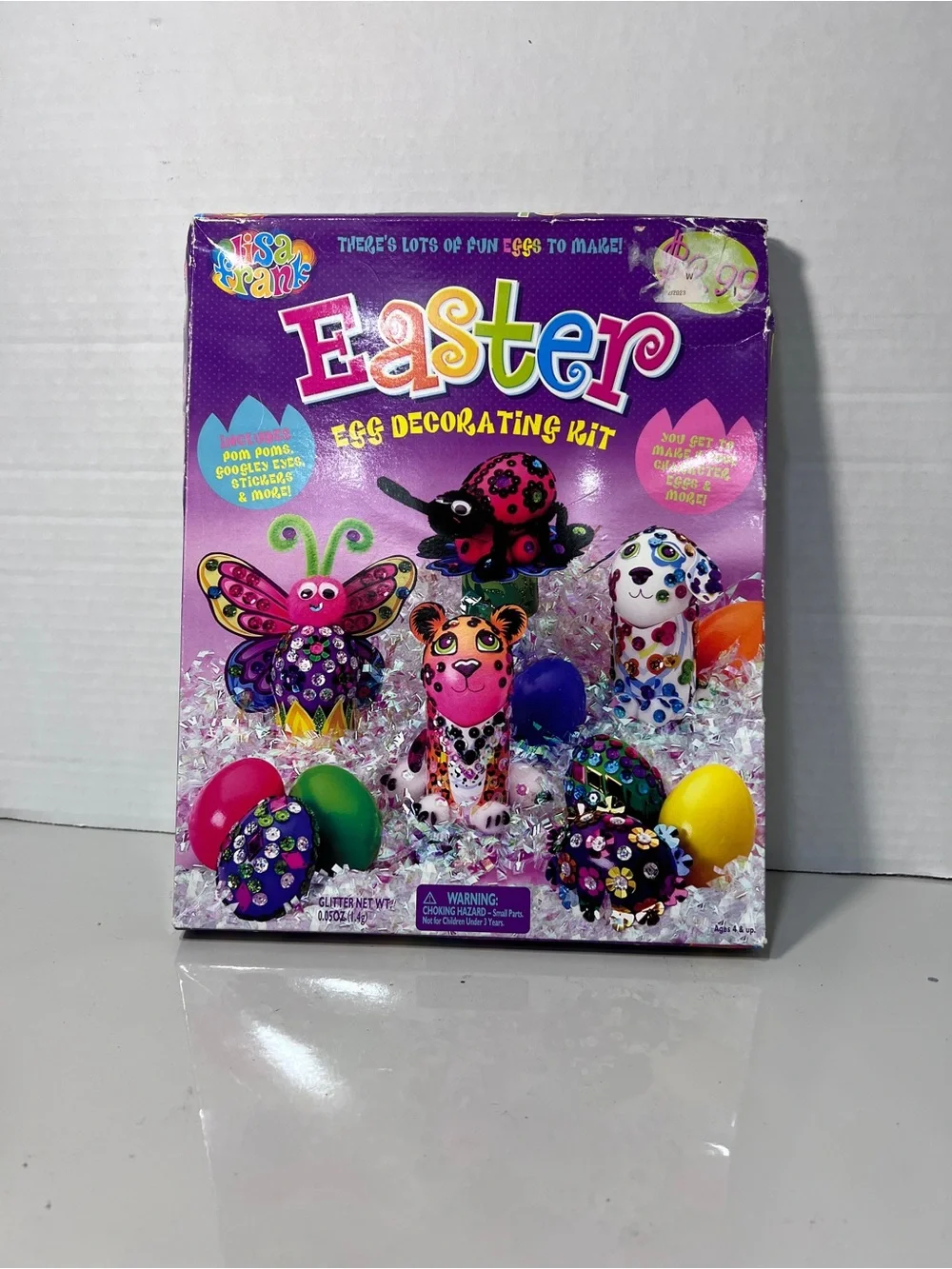Lisa Frank Easter Egg Decorating Kit Vintage NOS Craft Kit Character Eggs